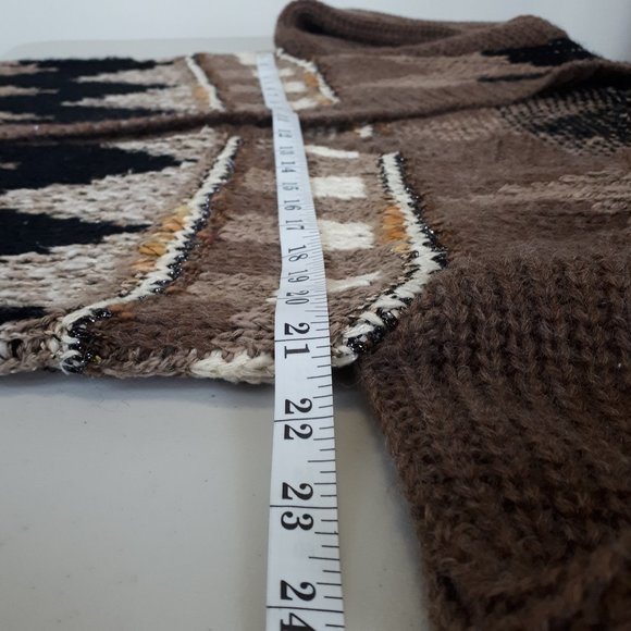 Vango Paris Vintage Tan Grandpa Knit Cardigan - Picture 7 of 12